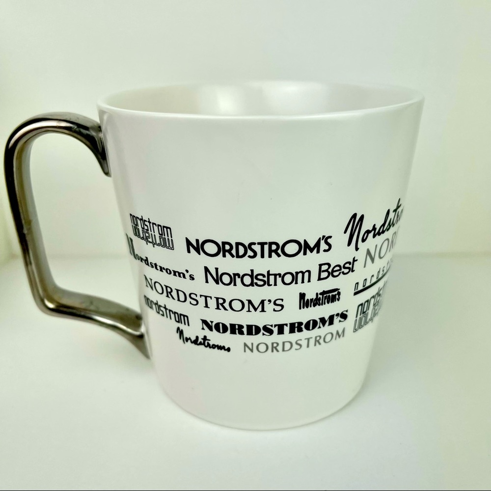 Nordstrom Store Mug by Rosanna Name Brand Mug Silver accents Rare Collectible